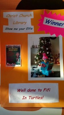 WINNER of Elfie Selfie competition was from Turtles class, they received their prize of a Ten book gift set.
