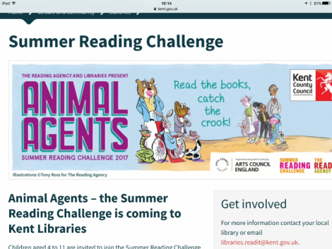 Summer Reading Challenge 'Animal Agents' 2017